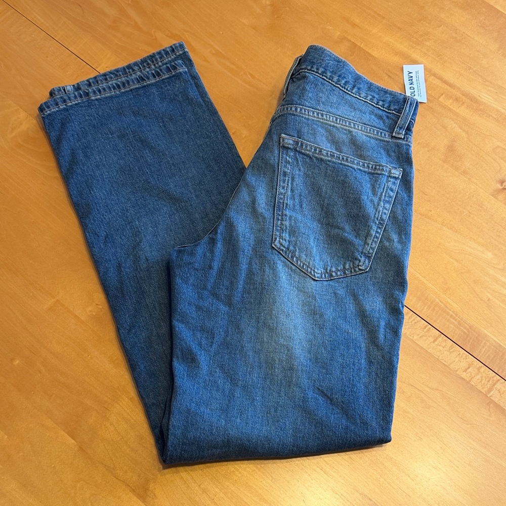 NWT Old Navy 30x34 Men's Loose Fit Stretch Blue Jeans